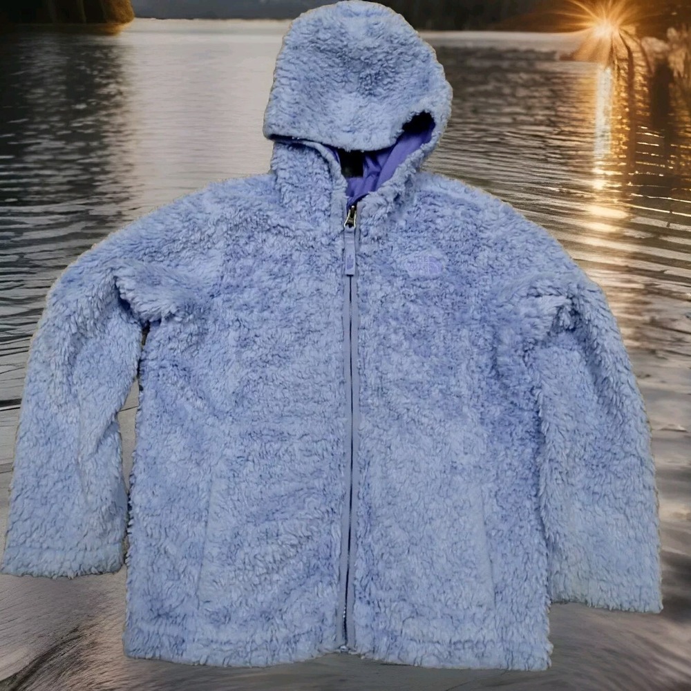 The North Face Osito Fleece Hoodie‎ Girls XL Blue Excellent Full Zip Jacket